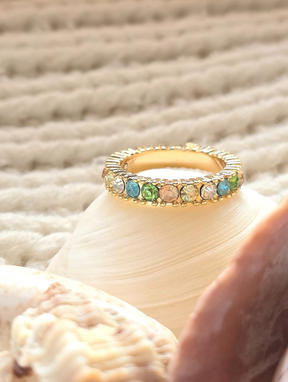 🍒NWOT🍒 BAUBLEBAR S925 Multicolor Eternity Ring - Picture 3 of 3